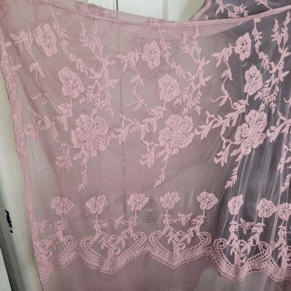 TORRID blush mesh lace floral kimono topper size OSFM OS - Picture 5 of 9